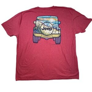 Jeep‎ Back to the Beach Graphic T Shirt XXXL Red Short Sleeve Men 3x